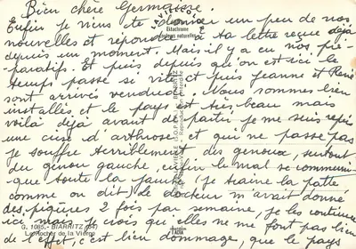 Rocher de la Vierge — Biarritz — wydawca Lavielle — Rewers