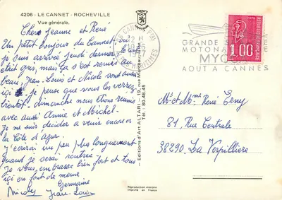 Le Cannet - Rocheville — Vista geral — Editions d'Art Altari — Verso