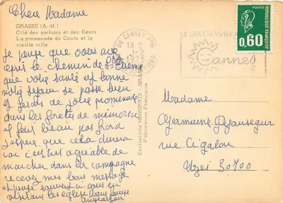 Grasse — Miasto perfum i kwiatów — Wyłączność MONOPRIX — Rewers