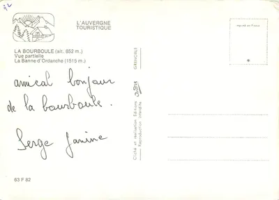 La Bourboule — Vista parcial — L'Auvergne Touristique — Verso