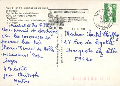 Chantal e os Riffes — O Castelo e as margens da Dordogne — Edições Jean Cadouin — Verso