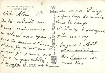 Granville (Manche-50) — Skarpa i port — Couleurs Naturelles — Rewers