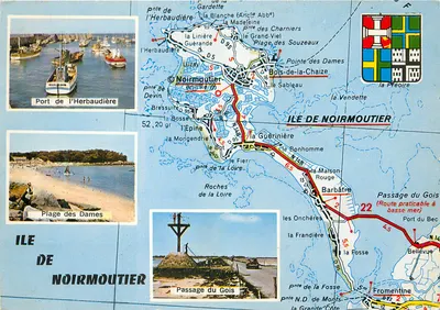 Ilha de Noirmoutier — Carte postale turística — Artaud Frères, Nantes