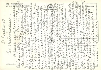 Saint-Raphaël — Um canto do Porto de Boulouris — Éditions d'Art Montjouet — Verso