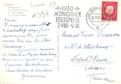Munique - Hofbräuhaus — A Cervejaria Real — Verlag Manfred Huckauf, N°214 — Verso