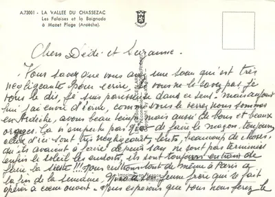 De Vallei van Chassezac — De Kliffen en het Baden in Mazet (Ardèche) — Uitgaven J. LAROCHE — Achterkant