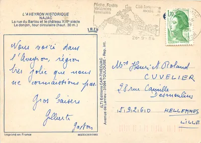 Najac — La via del Bariou e il castello del XIII secolo — Edizioni Larrieu — Verso