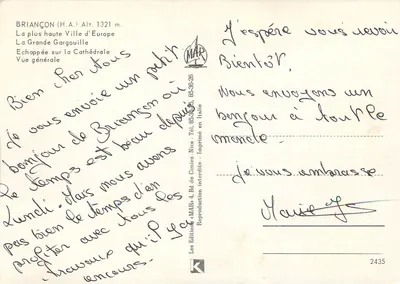 Briancón — A Cidade Mais Alta da Europa — Edição MAH — Verso
