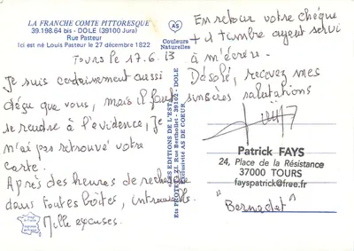 Dom urodzenia PASTEUR — Dole, Jura — Wydawnictwo AS — Rewers