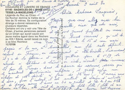 Roc au Chien — Tesse-la-Madeleine — Éditions Jean-Jacques d'Art Arcueil — Verso