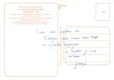 TREGASTEL — De Roodgranietkust — Edities van Kunst JAC — Achterkant