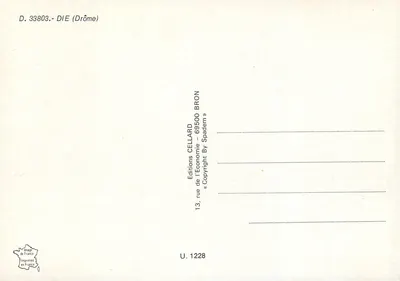 Die (Drôme) — kraj słońca i klarétu — Éditions Cellard — Rewers