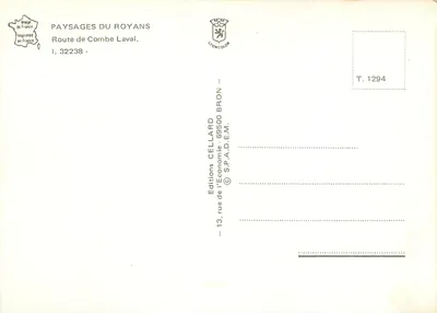 Rodovia de Combe Laval — a vertiginosa — Edições Cellard — Verso