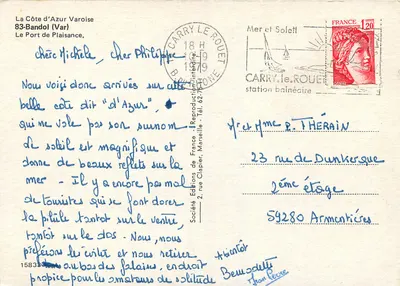 Porto de recreio em Carry-le-Rouet — A Costa Azul Varoise — Éditions de France — Verso