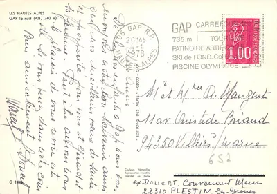 GAP — As Alpes Altas (Alt. 740 m) — Éditions des Alpes — Verso