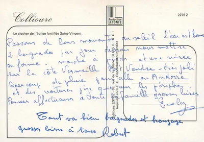 Collioure — Igreja de São Vicente — Estel — Verso