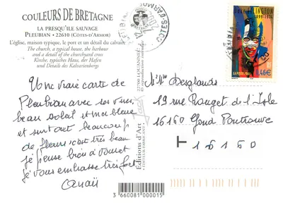 Pleubian — Presqu'île Sauvage — Edições de Arte — Verso