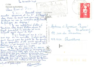 Bandol — widok panoramiczny, plaża i plac — Les Éditions Iris, n°133 — Rewers