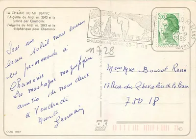 A Aiguille du Midi — montanha e teleférico — Chamonix — Verso