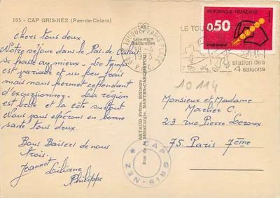 Cap Gris Nez — La Côte d'Angleterre — English Coast — Artaud Frères, Nantes — Rewers