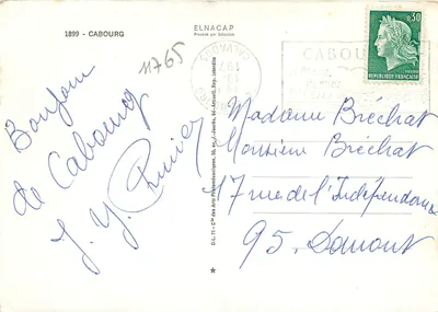 Cabourg — Pamiątka z Cabourg — Wydawca Elnacap — Rewers