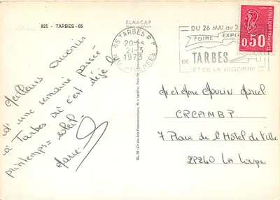 Tarbes — Ogród Massey i Muzeum — Plac Hotele de Ville — Rewers