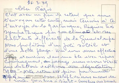 Wyspy Zachodnie — Antyle — wydawca Photoguy, Roquefort-les-Pins — Rewers