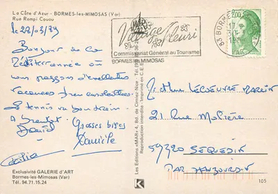 Wioska kwiatowa — Bormes-les-Mimosas (Var) — Wydawnictwo «MAR» — Rewers