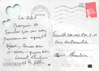 Soulac-sur-Mer — vista aérea e detalhes da praia — Edições Combier — Verso