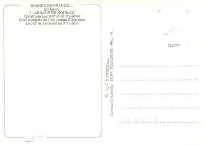 Abadia de Noirlac — Em Berry — Editora IRIS, n° 7 — Verso