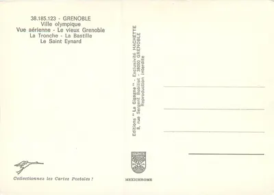 Grenoble — Ciudad olímpica — Ediciones La Cigogne — Reverso