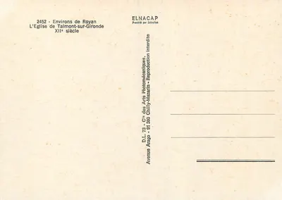 Kościół w Talmont-sur-Gironde — XII wiek — Elnacap — Rewers