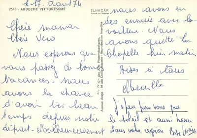 Ardeche pittoresque — 2518 — Elnacap — Verso