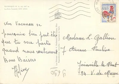 Drzwi Saunerie — Manosque — Wydawnictwo Cimitez, Nîce — Rewers