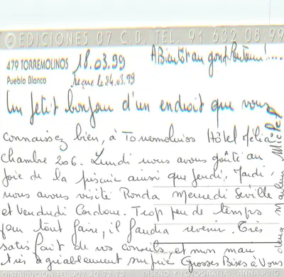 Pueblo Blanco — Torremolinos — Éditions 07 C.B. — Verso