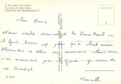 Cascata del Rossignolet — Vicino al Mont-Dore — Éditions Grenoble Spadem — Verso