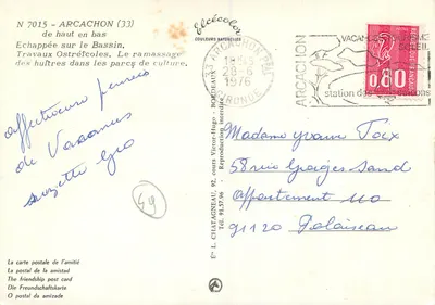 Bassin d'Arcachon — działania zbioru ostryg — Élécé — Rewers