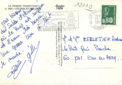 Les Sables d'Olonne — Vendée Spécial Vacances — Edizione del Vieux-Chouan — Verso