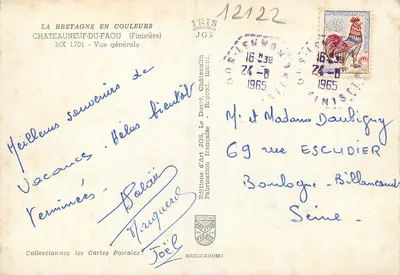 Châteauneuf-du-Faou — Vista geral — Edições d'Art Jos — Verso