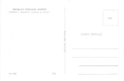 Mamaia — Hotéis « Doina » e « Flora » — Editor Meridiane, n° 6589 — Verso