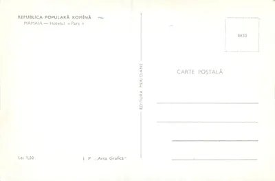Mamaia — Hotel Parc — Wydawca Arta Grafică — Rewers