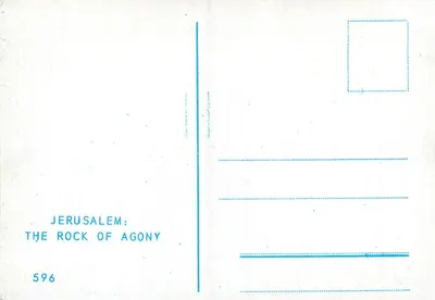Jerozolima : Kamień Agonyi — Wydawca nieznany, nr 596 — Rewers