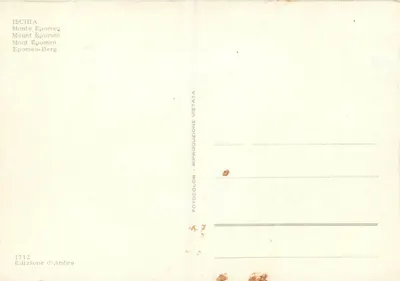 Monte Epomeo — Ischia — Wydanie Ambra n°1712 — Rewers