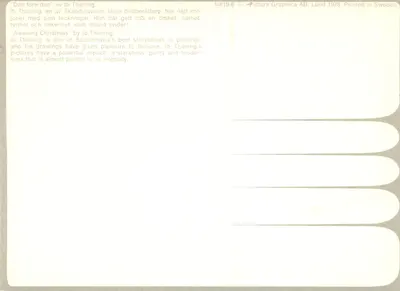Oczekiwanie na Boże Narodzenie — Ib Thaning — Pictura Graphica AB, Lund 1978 — Rewers