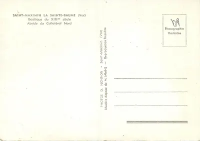 Saint-Maximin-la-Sainte-Baume — Basilica del XIII secolo, Abside del Collaterale Nord — Photos D. Nonnon — Verso