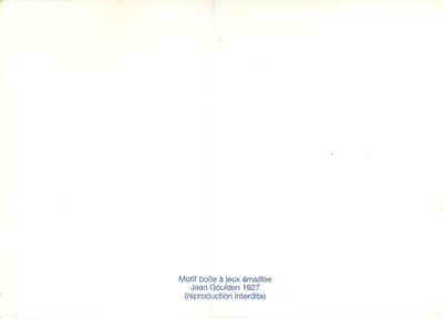 Scatola da gioco smaltata — Jean Goulden 1927 — Verso