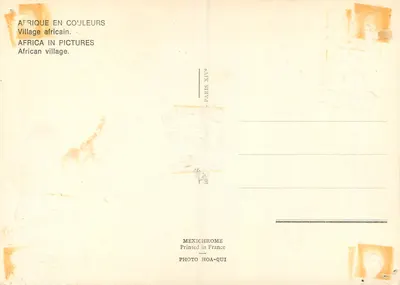Vila africana — África em cores — Mexichrome, Paris — Verso