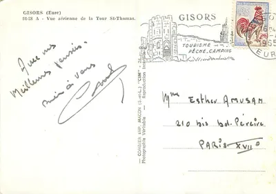 Gisors (Eure) — Vista aérea da Torre Saint-Thomas — Combier (S.-et-L.) — Verso
