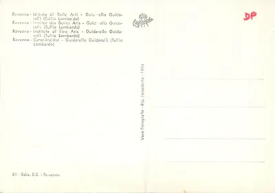 Bustos tallados — Ravenna — editor Vera Fotografia, n° 61 — Reverso