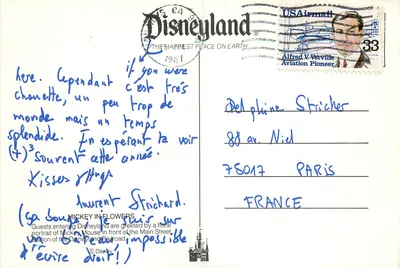 Station van de Disneyland Railroad — Disneyland, Californië — uitgever niet zichtbaar — Achterkant